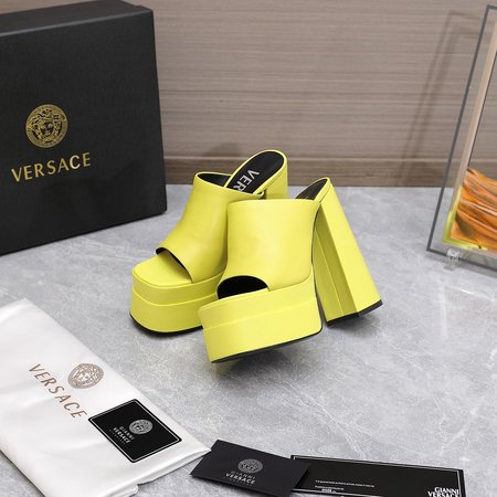 Versace high heel slippers