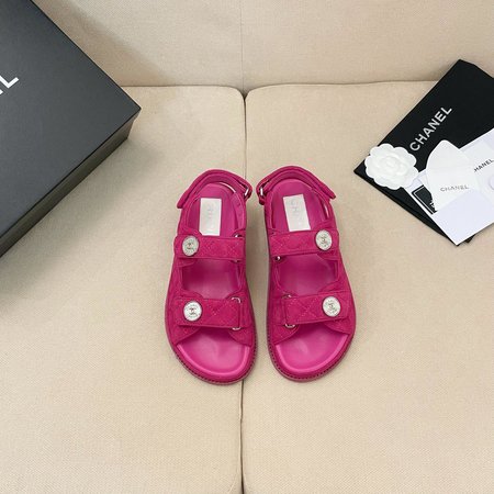Chanel Velcro Beach Sandals