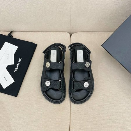 Chanel Velcro Beach Sandals