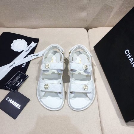 Chanel Velcro Beach Sandals