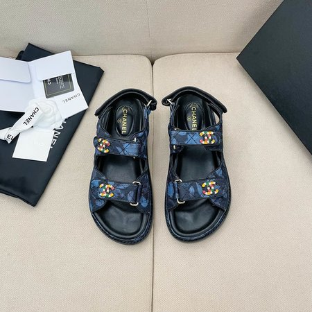 Chanel Velcro Beach Sandals