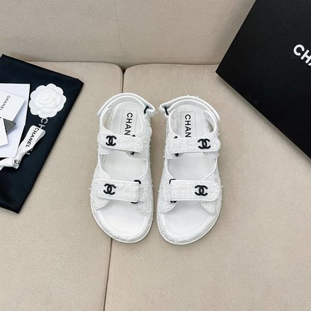 Chanel Velcro Beach Sandals