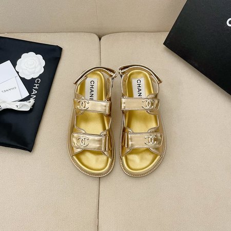 Chanel Velcro Beach Sandals