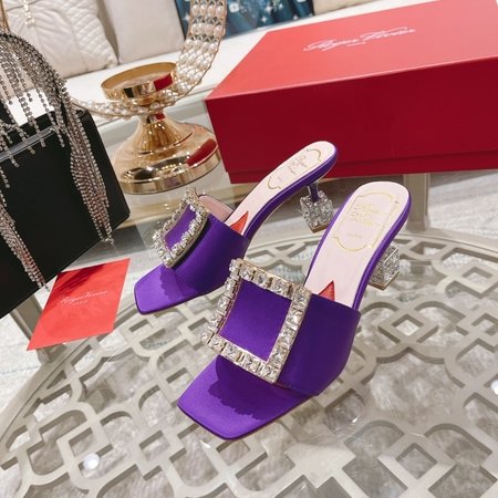 Roger Vivier diamond buckle slippers