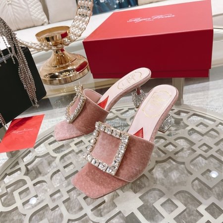 Roger Vivier diamond buckle slippers