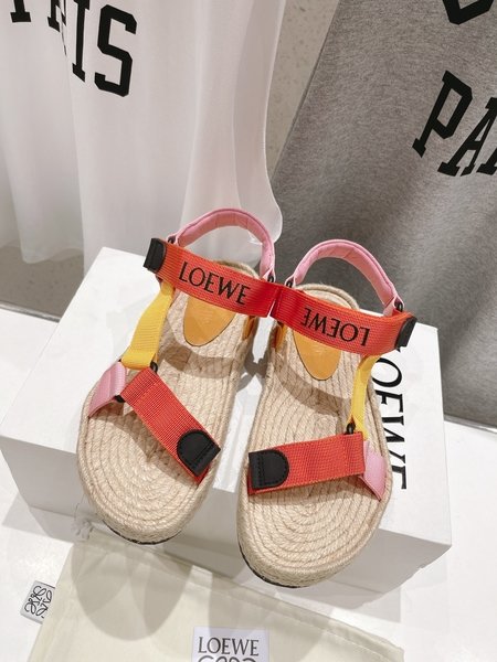 Loewe platform color block sandals