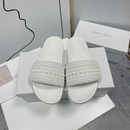 Jimmy Choo pearl slippers