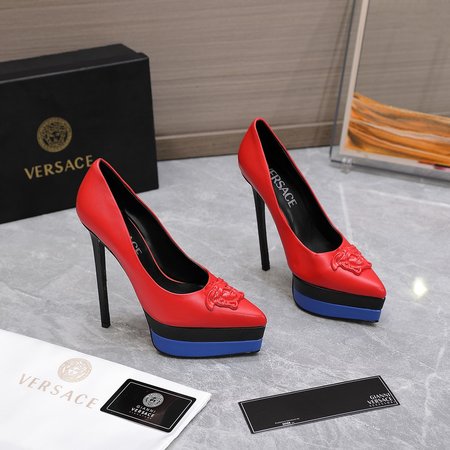 Versace Pointed toe double platform women s shoes