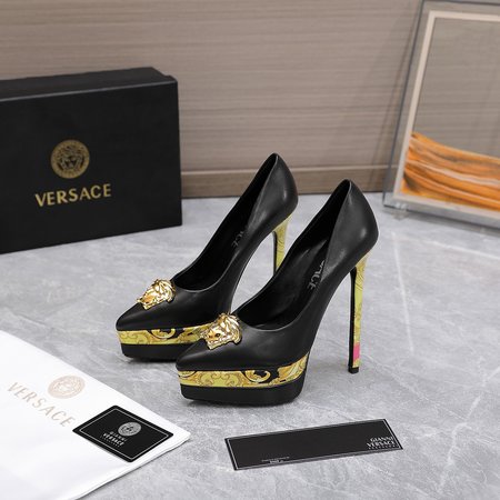 Versace Pointed toe double platform women s shoes