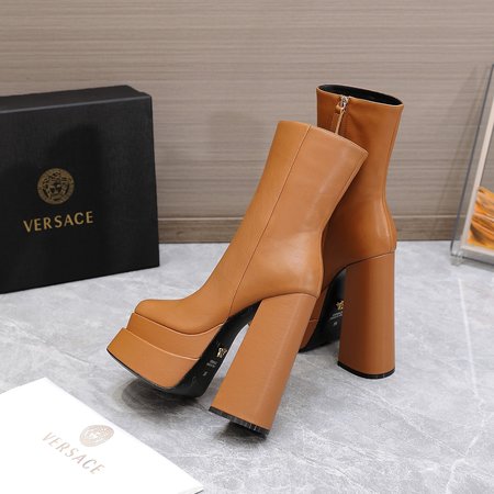 Versace Medusa genuine leather ankle boots