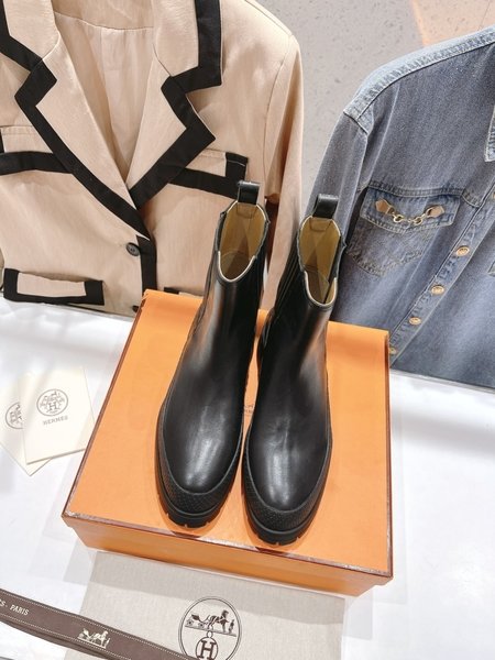 Hermes Calf leather Chelsea boots