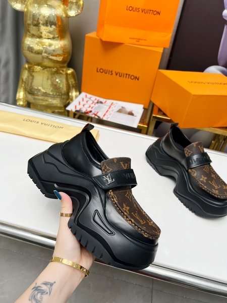 Louis Vuitton Mirrored cowhide loafers