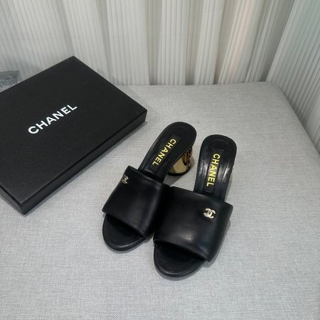 Chanel Original calf leather block heel sandals