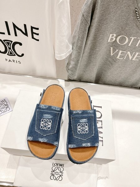 Loewe Denim couple sandals