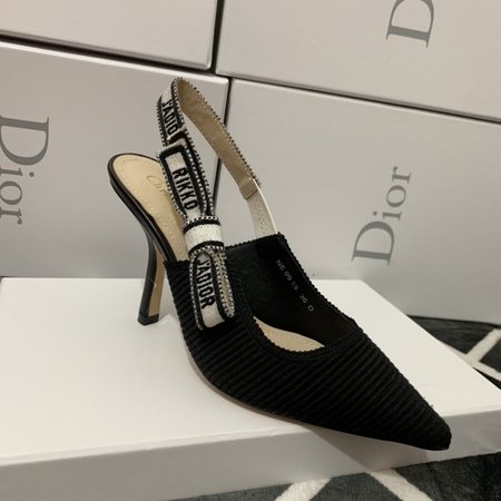 Dior Ribbon rhinestone high heels