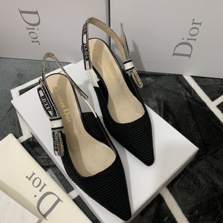 Dior Ribbon rhinestone high heels