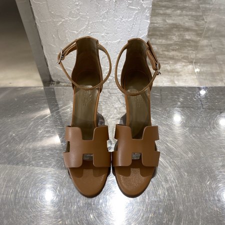 Hermes Wedges cowhide inner sheepskin 7cm height