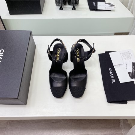 Chanel Classic Colorblock Heeled Sandals