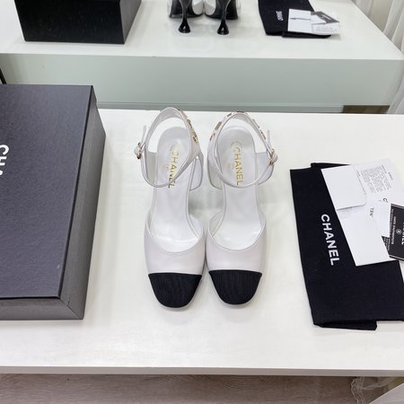 Chanel Classic Colorblock Heeled Sandals