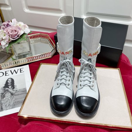 Chanel Alphabet cowhide Martin boots inner cowhide