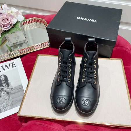Chanel Martin boots CC hardware leather