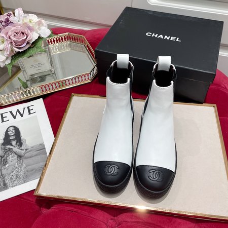 Chanel Martin boots CC hardware leather