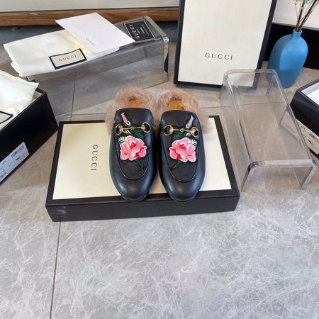 Gucci Classic horsebit wool slippers