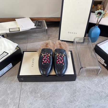 Gucci Classic horsebit wool slippers