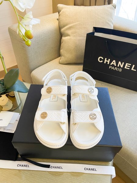 Chanel leather sandals