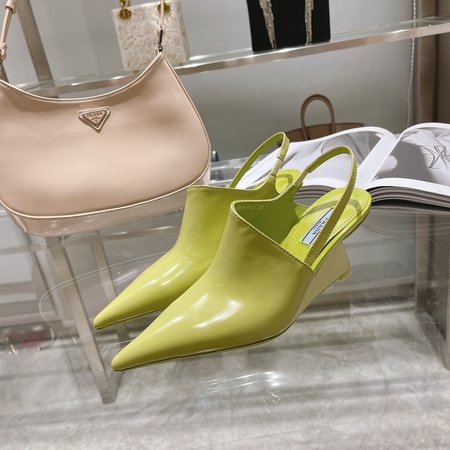 Prada Pointed Toe WedGes Sandals