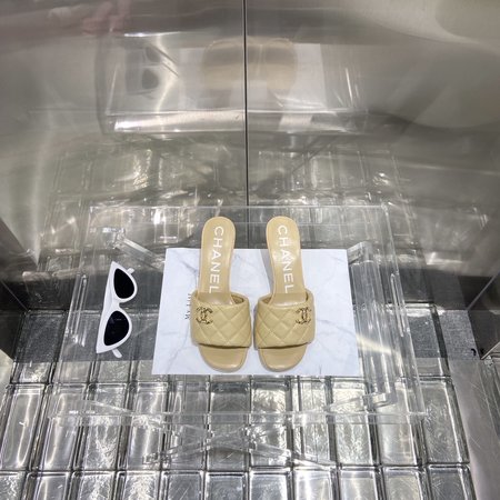 Chanel cloud embroidered slippers