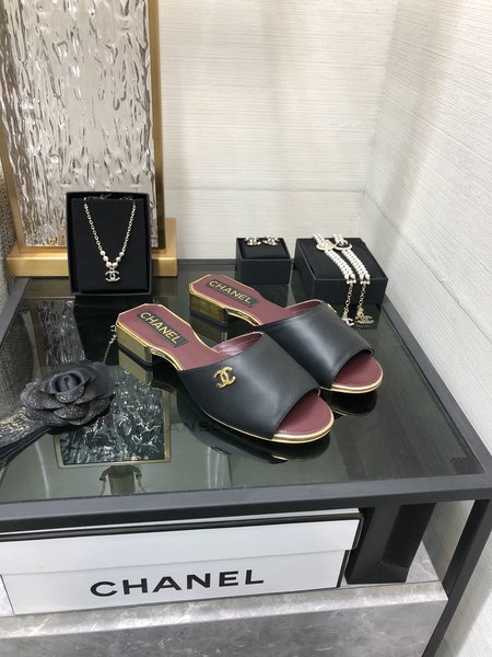 Chanel open toe sandals slippers