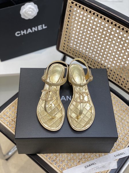 Chanel Classic strappy calfskin sandals