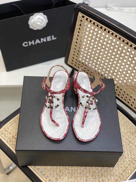 Chanel Classic strappy calfskin sandals