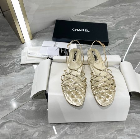 Chanel Vintage Braided Roman Sandals