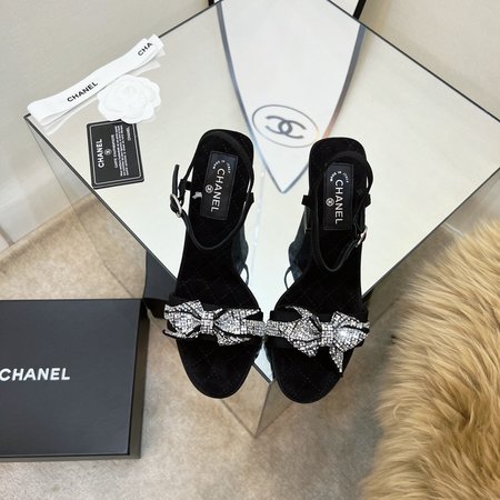 Chanel Rhinestone Thong Sandals