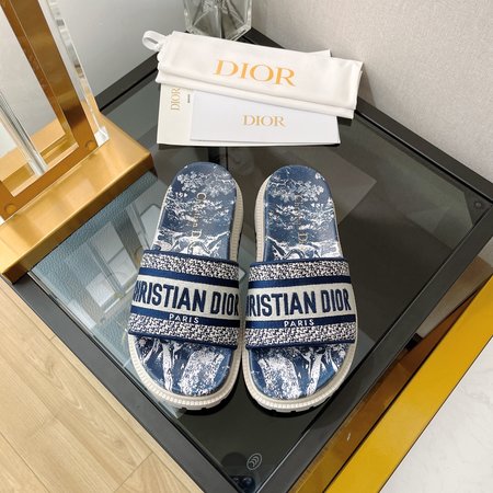 Dior Dway embroidered sandal slides
