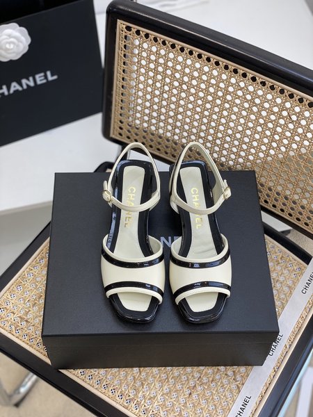 Chanel authentic grade mid heel sandals