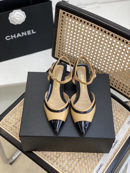 Chanel authentic grade mid heel sandals