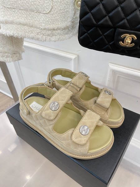 Chanel Classic CC Velcro Sandals