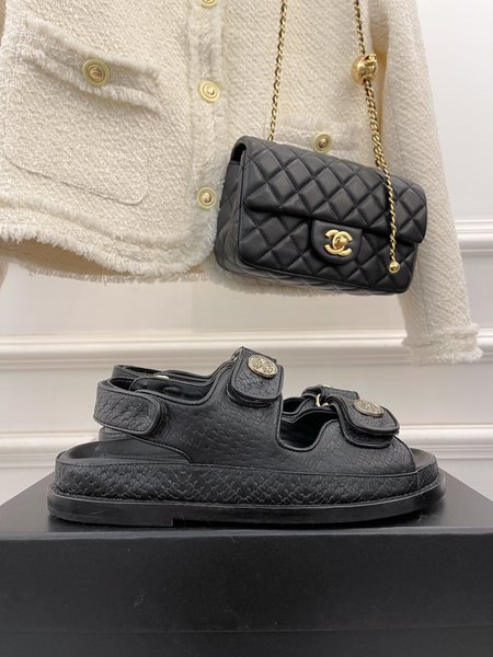 Chanel Classic CC Velcro Sandals