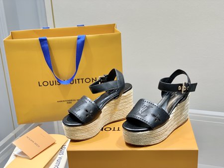 Louis Vuitton Straw WedGes sandal L