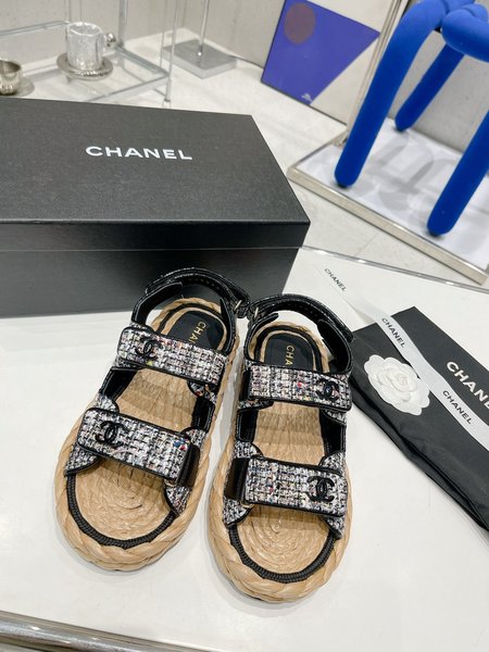 Chanel Velcro Beach Sandals