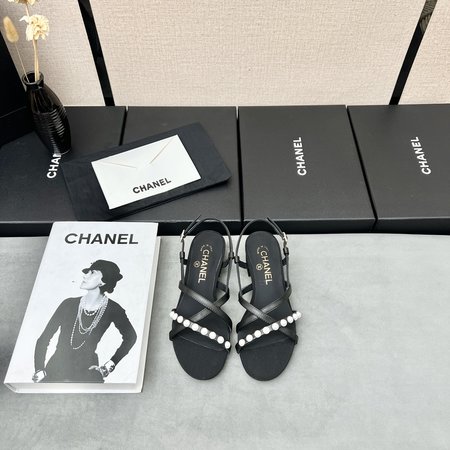 Chanel pearl sandals
