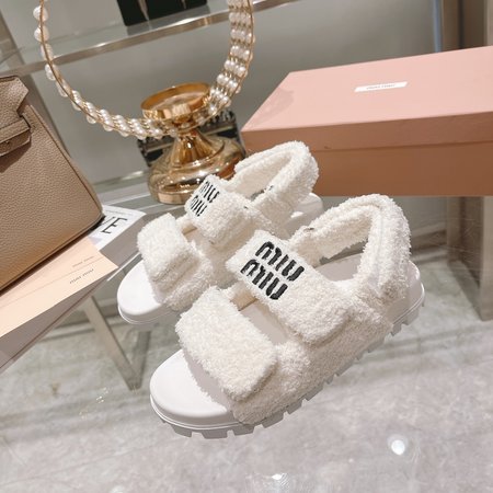 Miu Miu Sandals Espadrilles Letters Logo