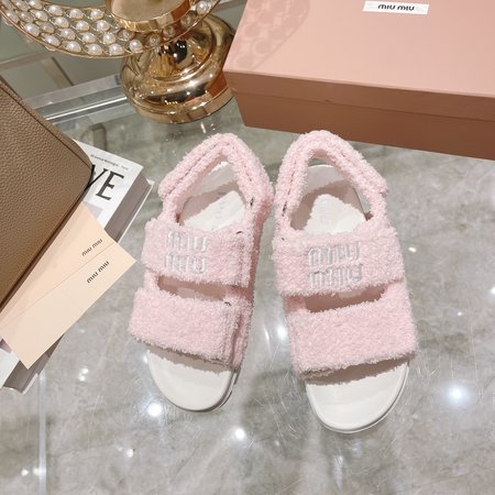 Miu Miu Sandals Espadrilles Letters Logo