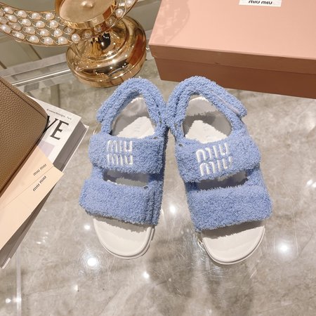 Miu Miu Sandals Espadrilles Letters Logo