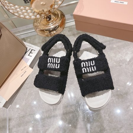 Miu Miu Sandals Espadrilles Letters Logo