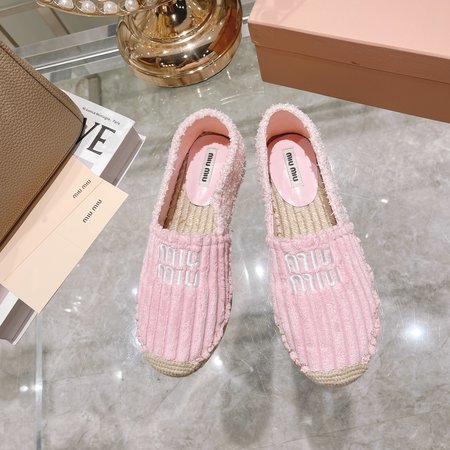 Miu Miu Sandals Espadrilles Letters Logo