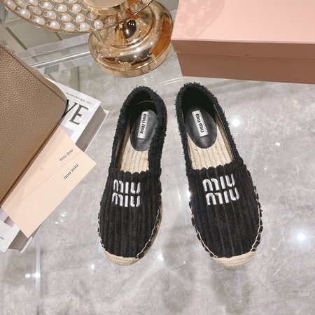 Miu Miu Sandals Espadrilles Letters Logo